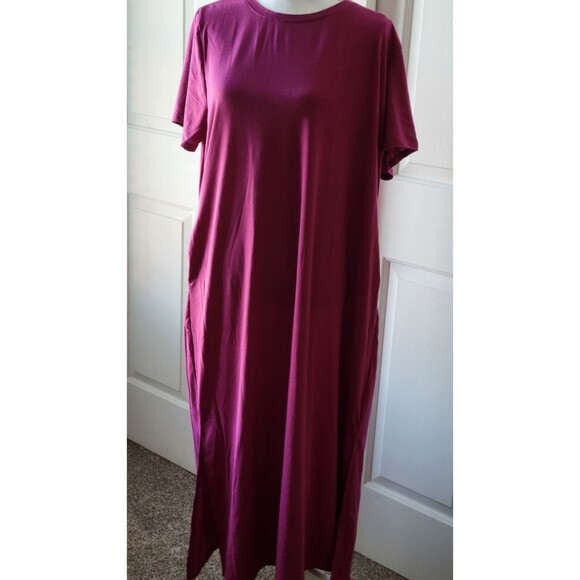 Naggoo Short Sleeve Split Maxi Dress with Pockets Sz XXL - Picture 4 of 6